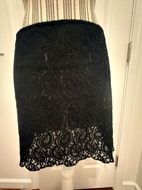 Realisation Par Mini Stretch Lace Skirt Large NWT Black
